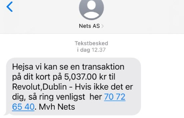 Har du modtaget denne sms? Så slet den med det samme