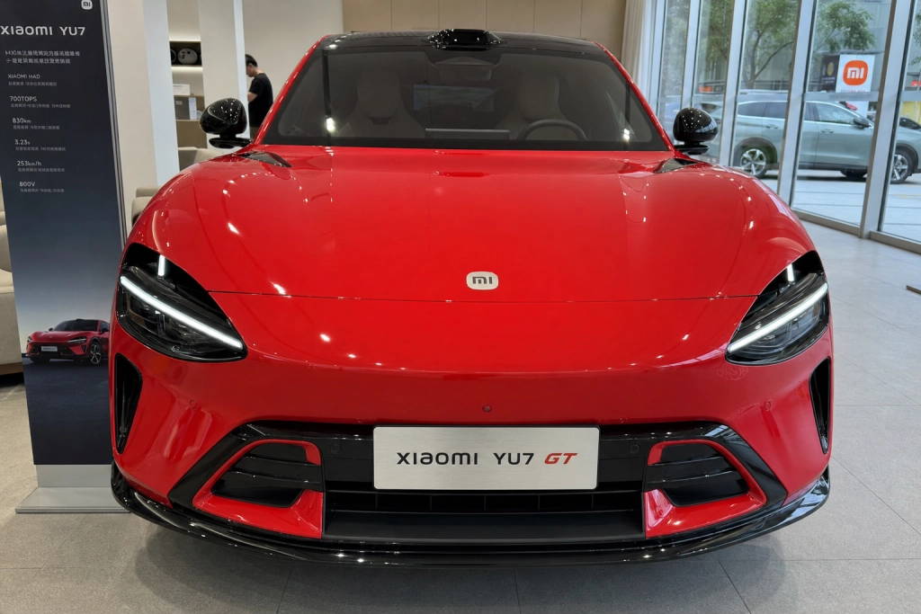 Xiaomi YU7 GT i Crimson Red: 990 hk klar til opgør med Porsche Taycan