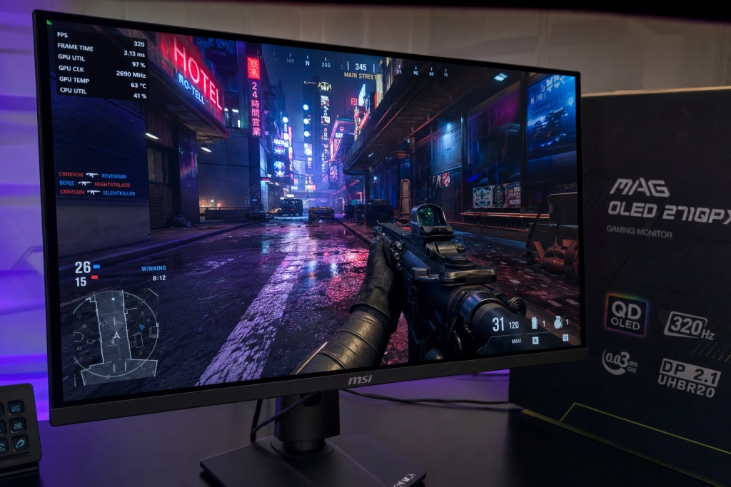 MSI hæver kravene til QHD-OLED: 320Hz og 4. generations panel rammer Computex