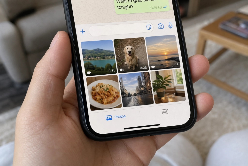 WhatsApp-opdatering rullet ud: Ny knap gør det hurtigere at sende billeder
