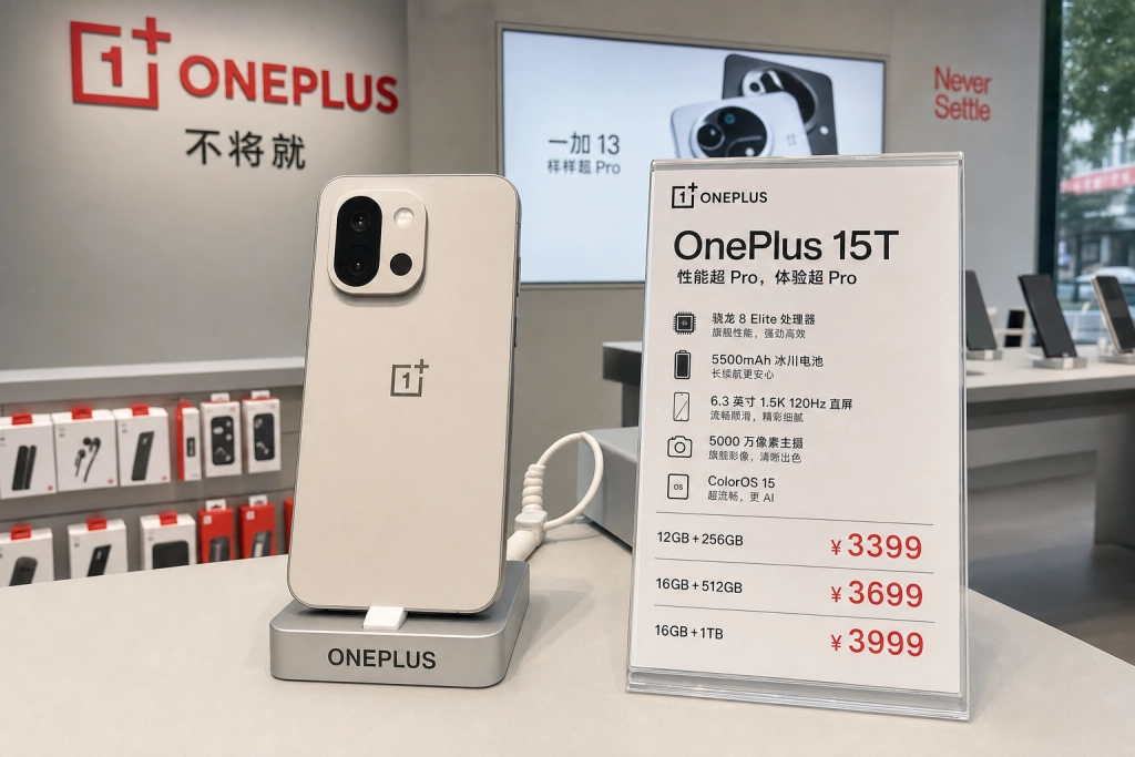 7.500 mAh i en 6,3-tommer: OnePlus 15T er lanceret i Kina, men Europa venter stadig