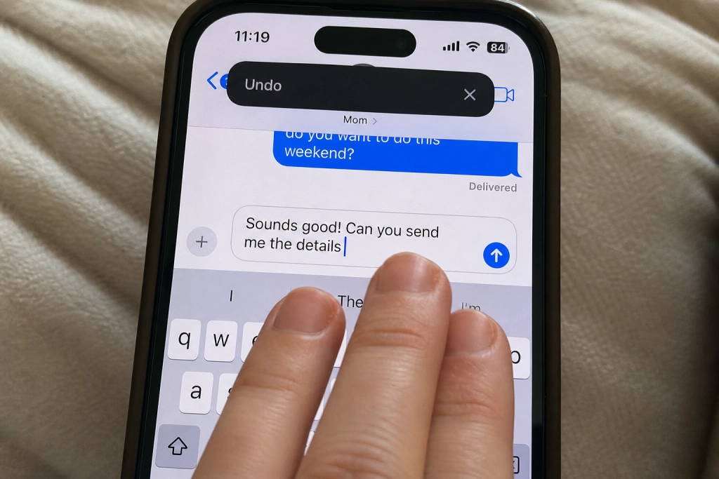 Stryg tre fingre til venstre på iPhone: Det skjulte fortryd-trick der redder din sms
