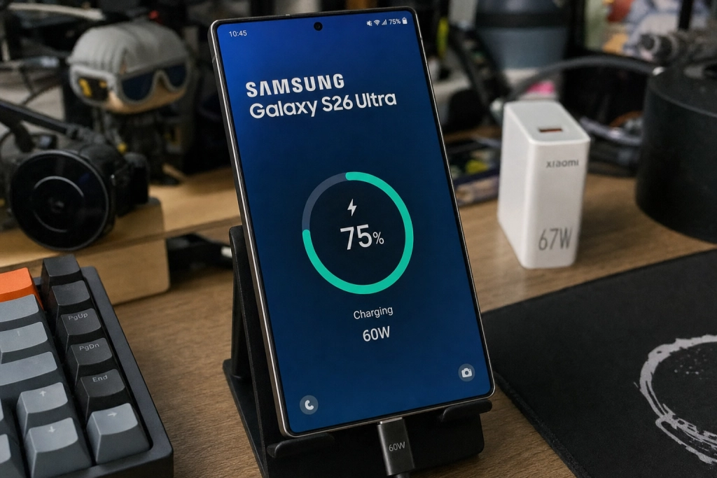 80 procent på 30 minutter: Galaxy S26 Ultra rammer 60W, men halter stadig efter Xiaomi