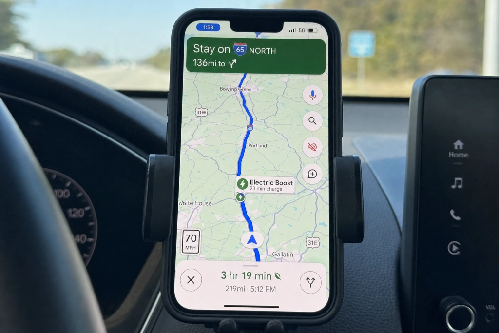 Google Maps planlægger nu automatisk dine ladestop, men kun hvis du har den rigtige bil