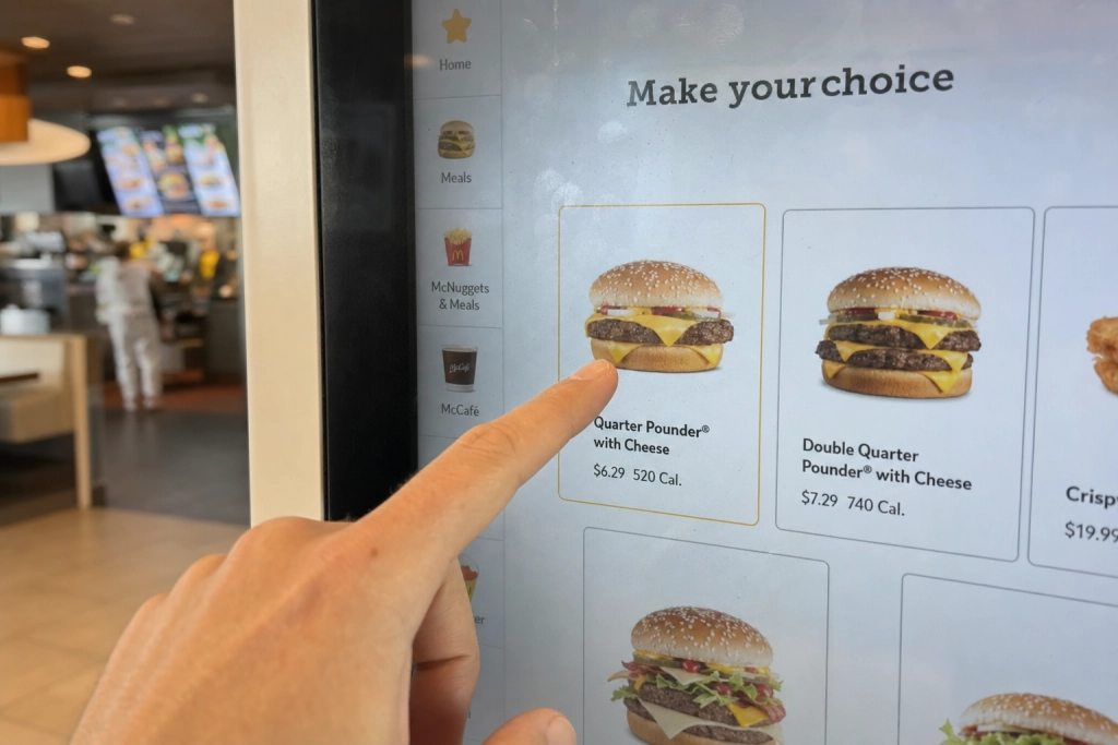 28 ud af 30 fastfood-bestillingsskærme var bakterieforurenede
