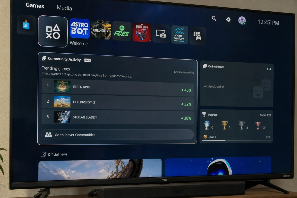 PlayStation kopierer Steams trick: Ny PS5-widget afslører hvad regionen spiller