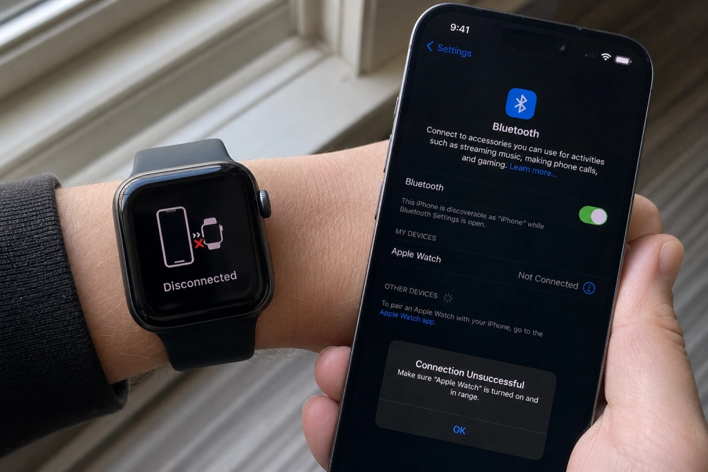Apple Watch Series 4 mister forbindelsen til iPhone 17 natten over: Sådan løser du det midlertidigt
