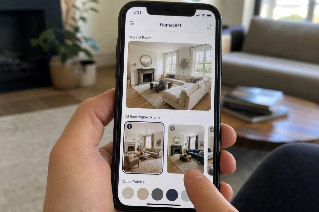 Gratis AI-app redesigner din stue fra ét foto: HomeGPT lander på iPhone og Android