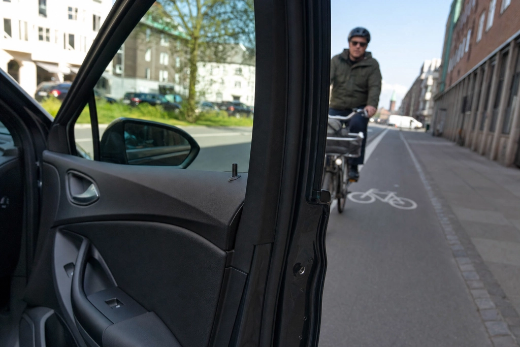Dørproblemet er løst: Nye biler skal advare når du åbner ud mod en cyklist