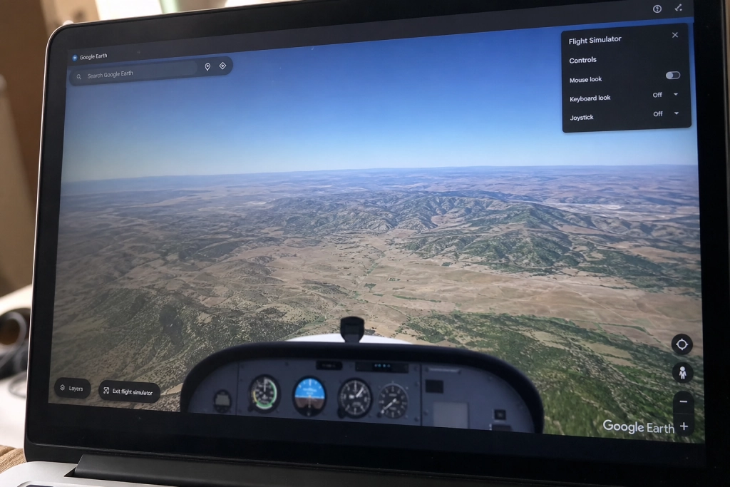 Sådan prøver du Googles gratis flysimulator i browseren - ingen download nødvendig