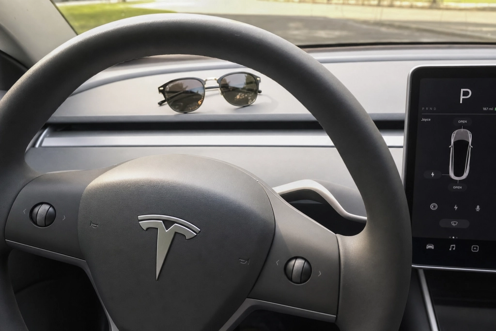 Tesla skærper kabinekameraet: Ny opdatering ser bedre gennem solbriller og i mørke