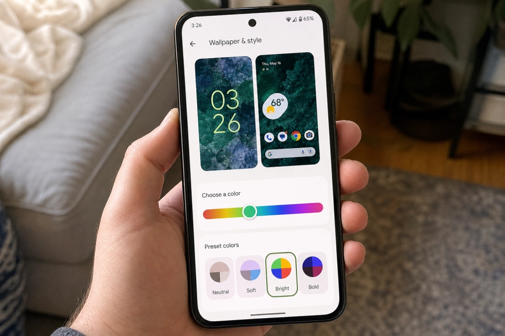 Google tester farve-slider i Android: Snart kan du frigøre designet fra tapetet