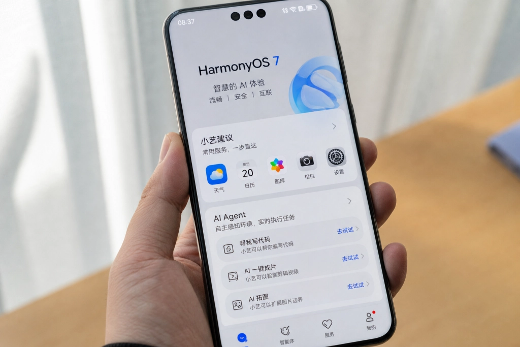 HarmonyOS 7 lanceret: Huawei overhaler iOS i Kina med AI-agenter og 1,3 milliarder enheder