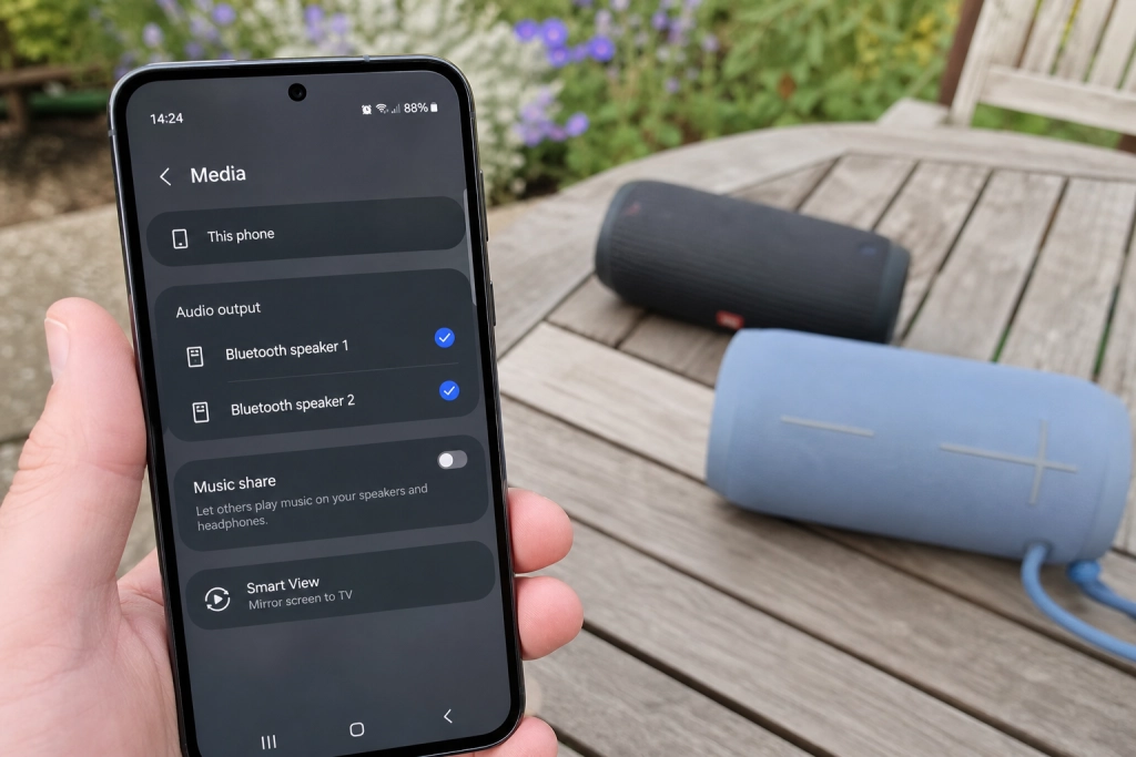 Sæt lyd i hele haven: Sådan får du to Bluetooth-højttalere til at spille samtidigt fra én telefon