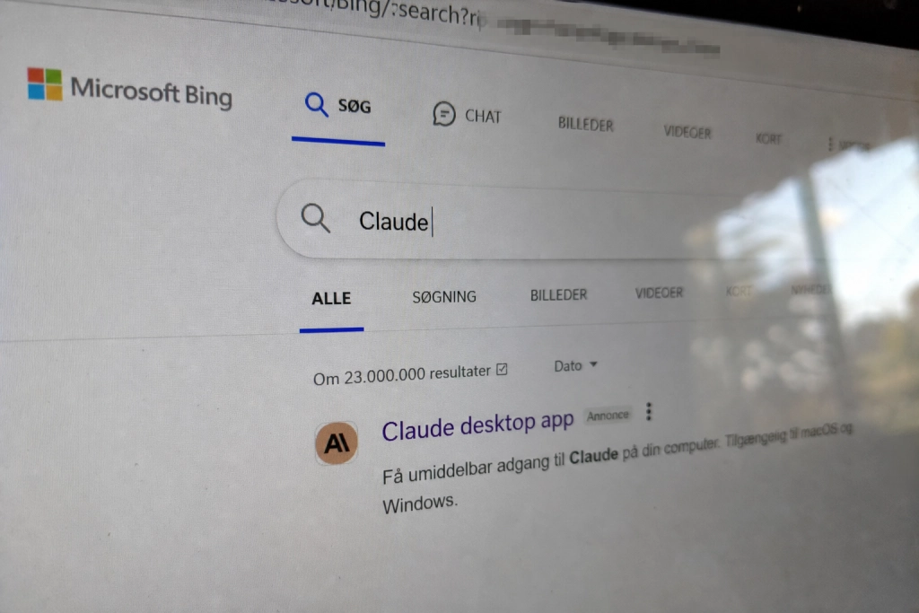 Falsk Claude-app i Bing-reklamer installerer virus på din PC: Sådan undgår du fælden
