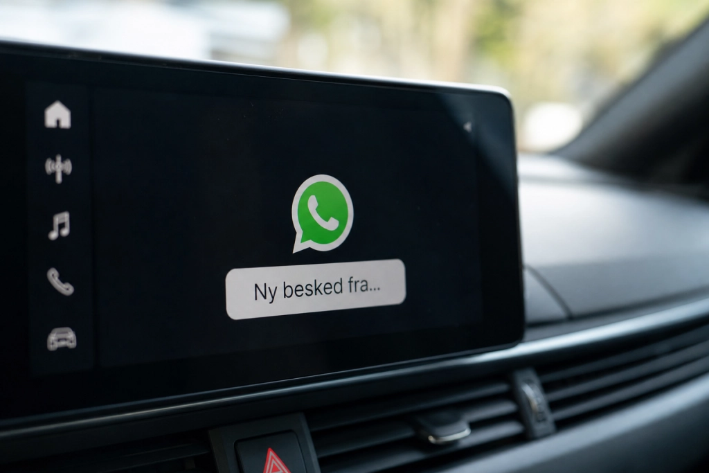 WhatsApp i bilen får længe ventet opgradering: Nu kan du høre og besvare beskeder uden at røre skærmen