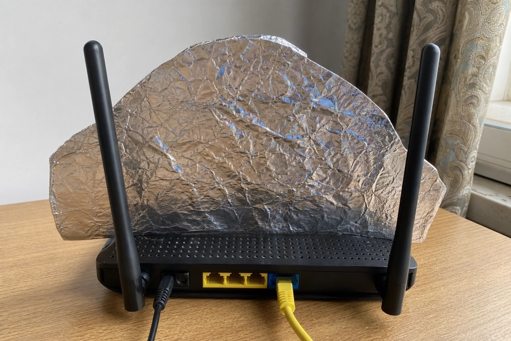 Alufolie bag routeren virker faktisk: Forskere måler 55 procent bedre WiFi, men trikket har en hage