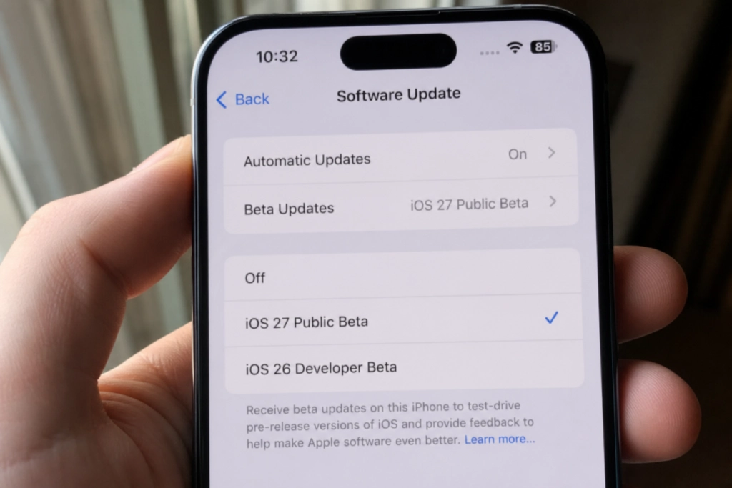 Sådan tester du de nye iPhone-funktioner først: iOS 27 Public Beta åbner om få dage