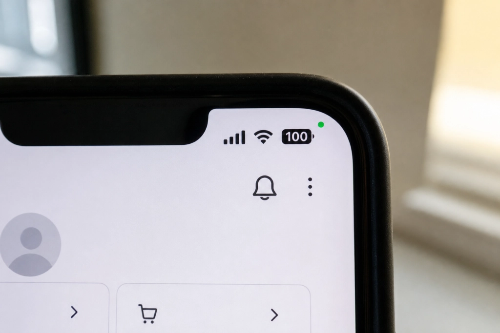 Grøn prik, orange prik, blå prik: Det betyder de tre farver på din smartphone