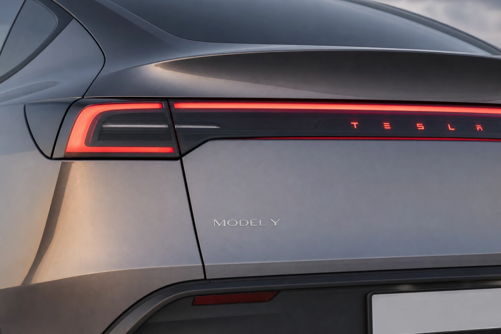 Tesla Model Y med tre rækker fanget på tysk testbane: Familie-elbilen nærmer sig Europa