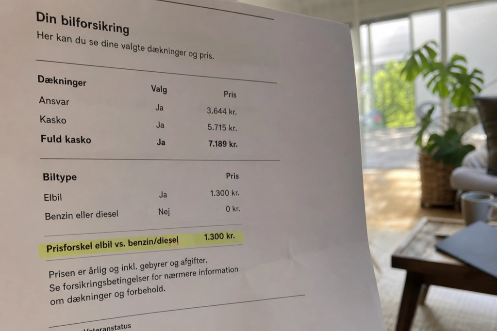 Elbilen er billig i strøm og service, men dyr hos forsikringsmægleren: Derfor er gabet stadig på op til 42 procent