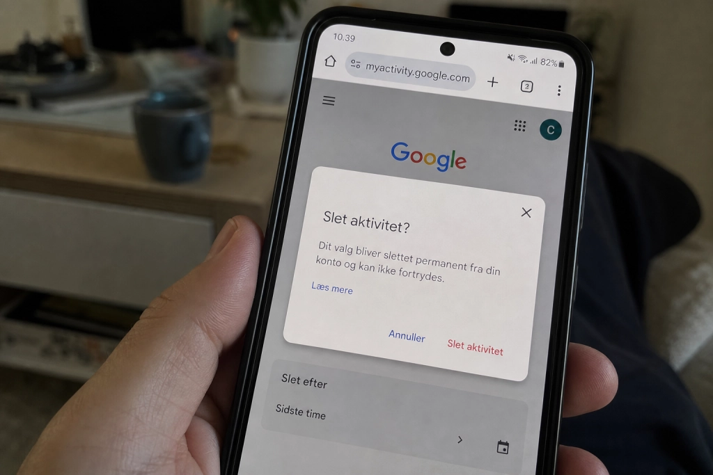 Google gemmer alt du har søgt: Sådan sletter du det hele på tre minutter