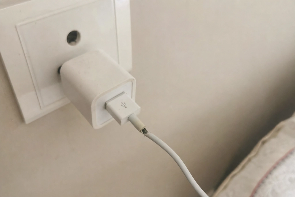 Billig oplader ved natbordet kan starte brand mens du sover: Tre tegn du bør tjekke nu