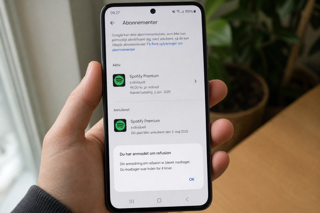 Glemte at opsige et abonnement i Google Play: Sådan fik han pengene tilbage