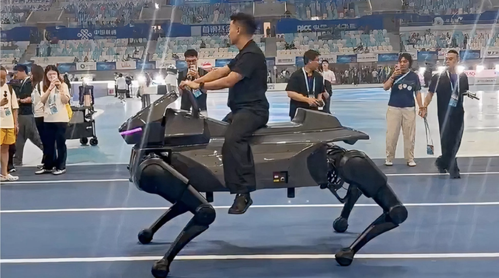 Ridbar robothund kører 40 km/t og 100 km på en opladning
