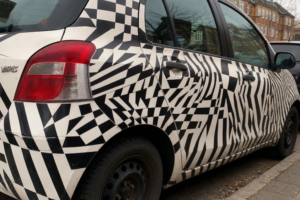 Genialt trick: Denne Toyota Yaris er fuldstændig usynlig for AI-kameraer