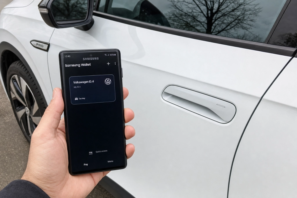 VW-elbil uden nøgle i lommen: Samsung Wallet får digital bilnøgle til ID-modellerne