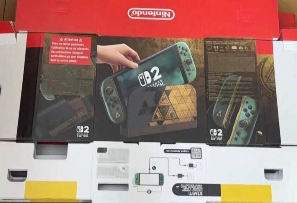 Zelda fylder 40 år: Lækkede fotos viser guld-Switch 2 og matchende Pro Controller