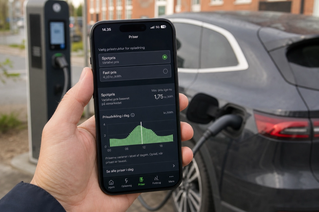 Lader du elbilen ude i byen: Prisen svinger vildt fra stander til stander, sådan finder du den billige