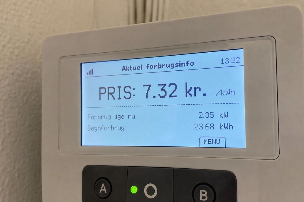 7,32 kroner for en kilowatttime: Mandag aften blev den dyreste for danske elkunder i 21 måneder