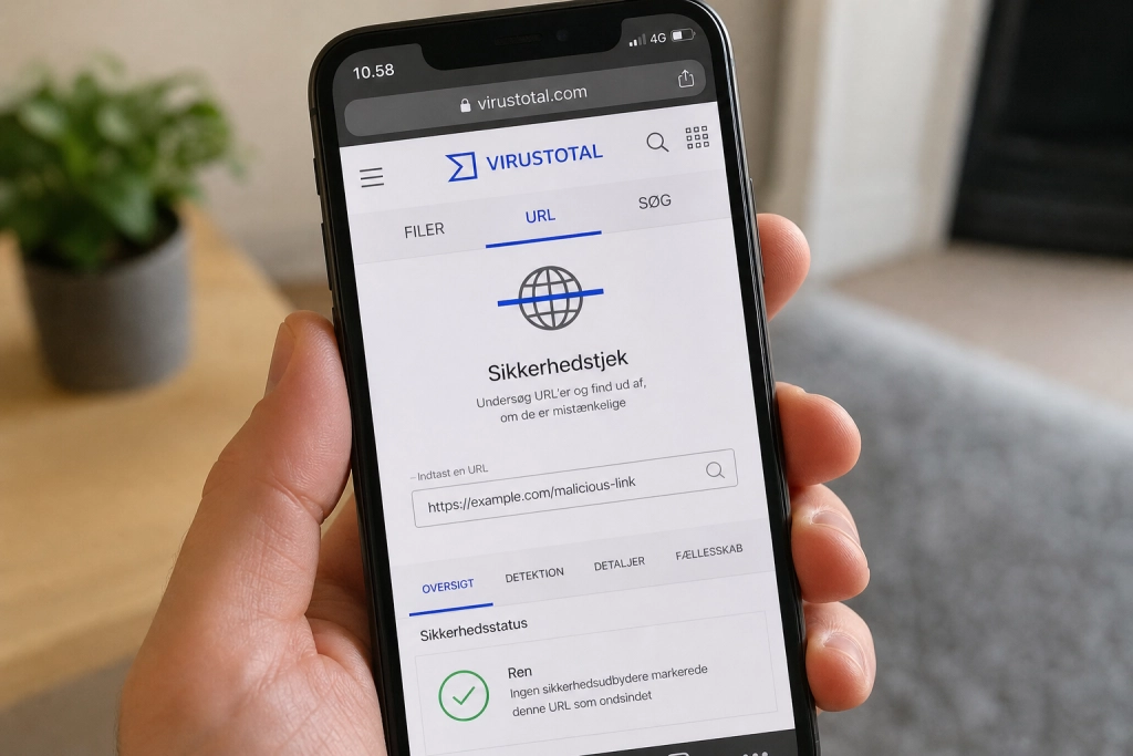 Usikker på om linket er farligt: Ét gratis tjek scanner det for virus på sekunder