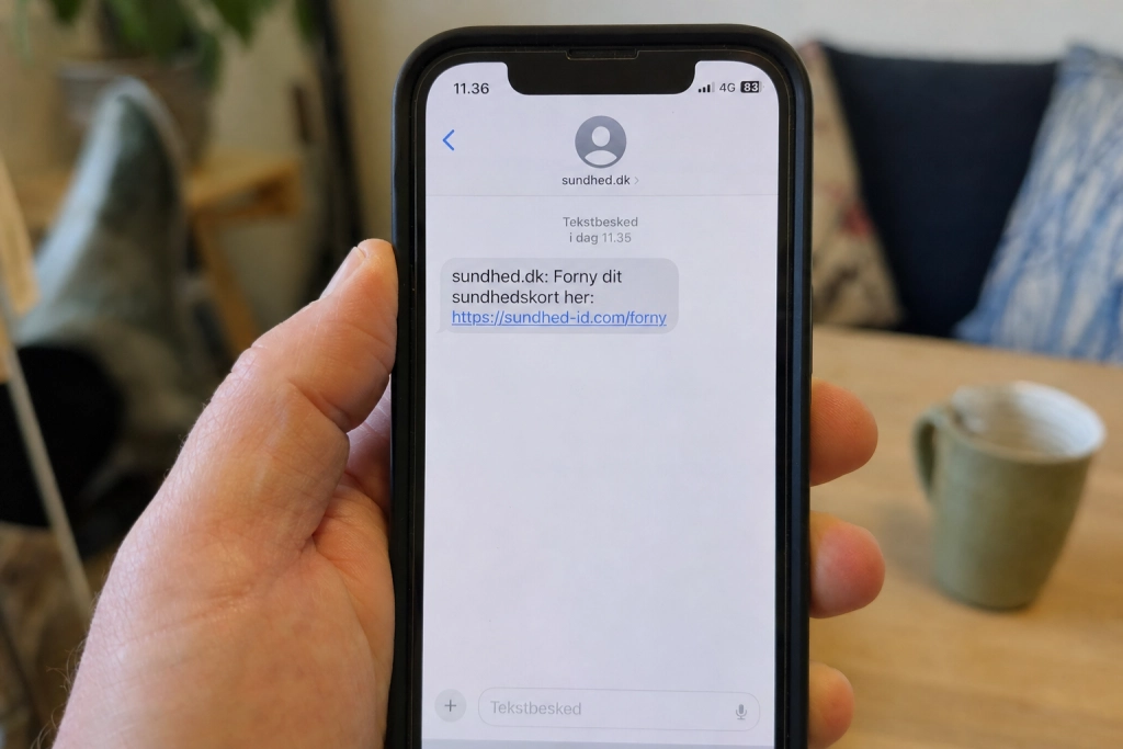 Får du en sms om nyt sundhedskort: Et klik kan tømme din konto