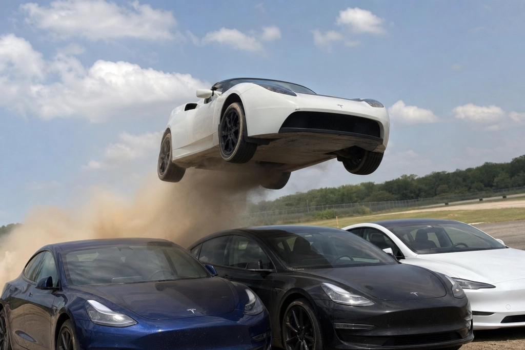 Teslas nye Roadster laver kickflip: Men du kan først købe den i 2028