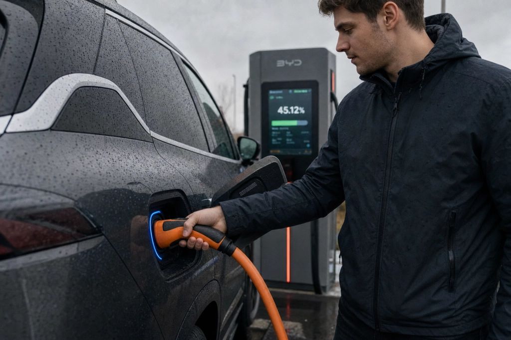 BYD lader ny syv-personers elbil op fra 10 til 97 procent på ni minutter