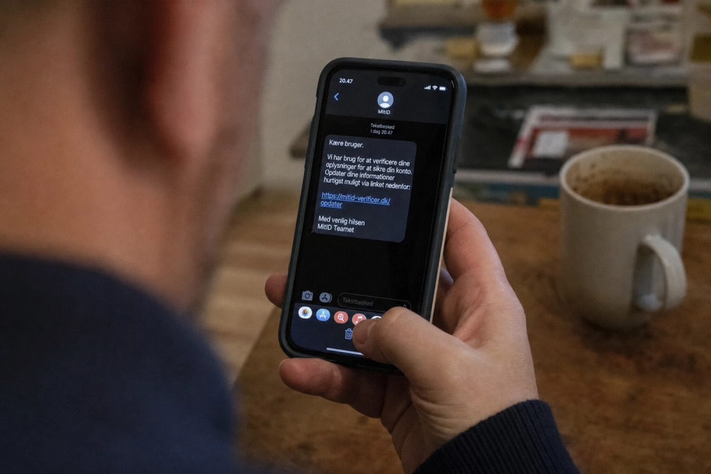 Får du en SMS om at opdatere dit MitID: Slet den straks, det er svindel