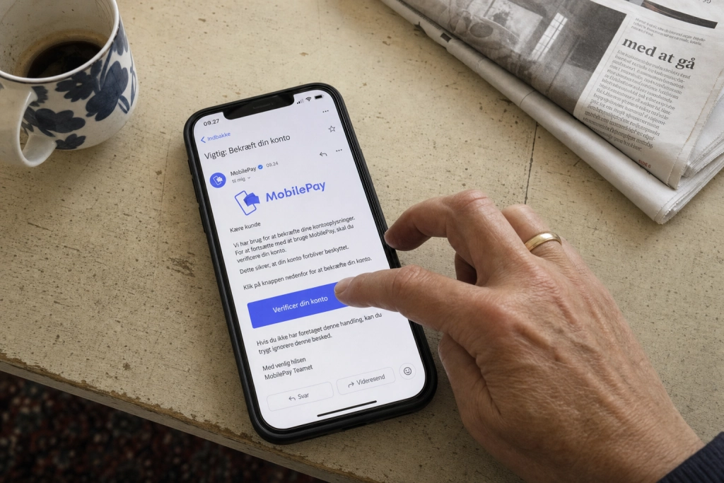 Får du en mail om MobilePay eller MitID efter CPR-lækket: Ét klik kan tømme din konto