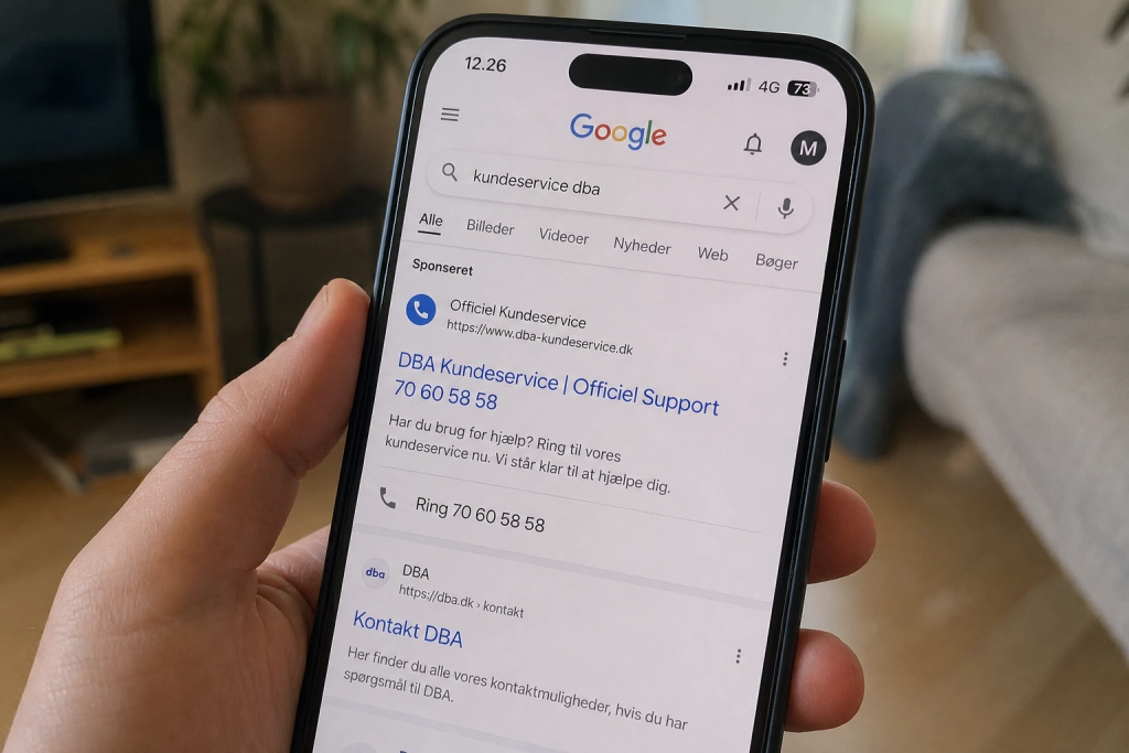 Googler du et kundeservicenummer: Svindlerne køber topplaceringen og kan tømme din konto